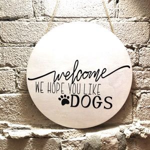 ‼️Circle Wood Welcome Sign